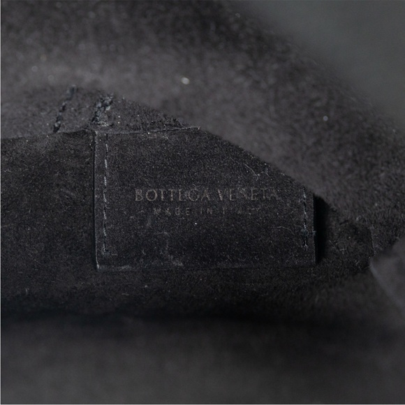 Bottega Veneta Leather Cradle Flap Small Shoulder Hand Bag Purse in Black - Picture 15 of 17